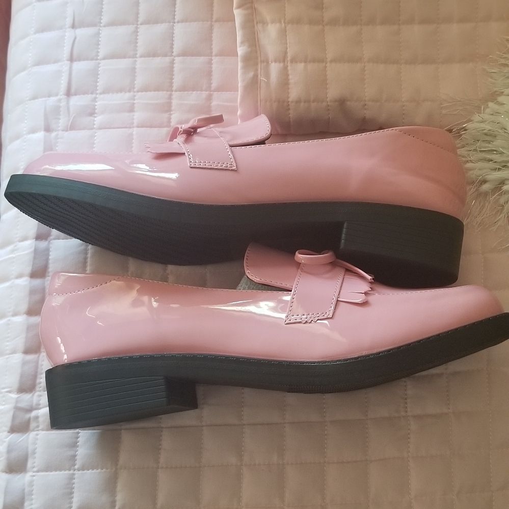 Pink patent loafers eu size 41